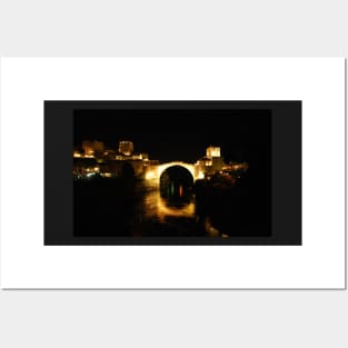 Stari Most at Night Posters and Art